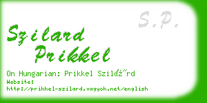 szilard prikkel business card